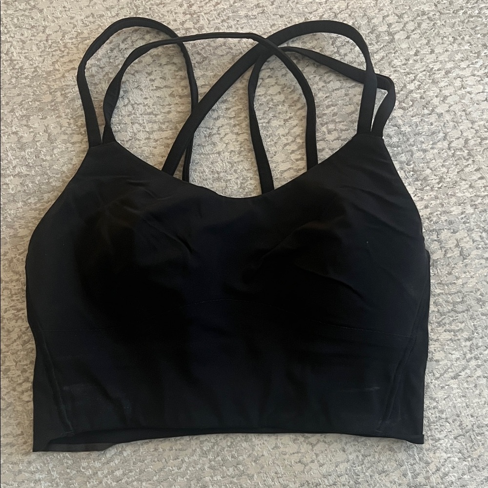 Lululemon Like a Cloud Long Line Black Bra- Size 2
